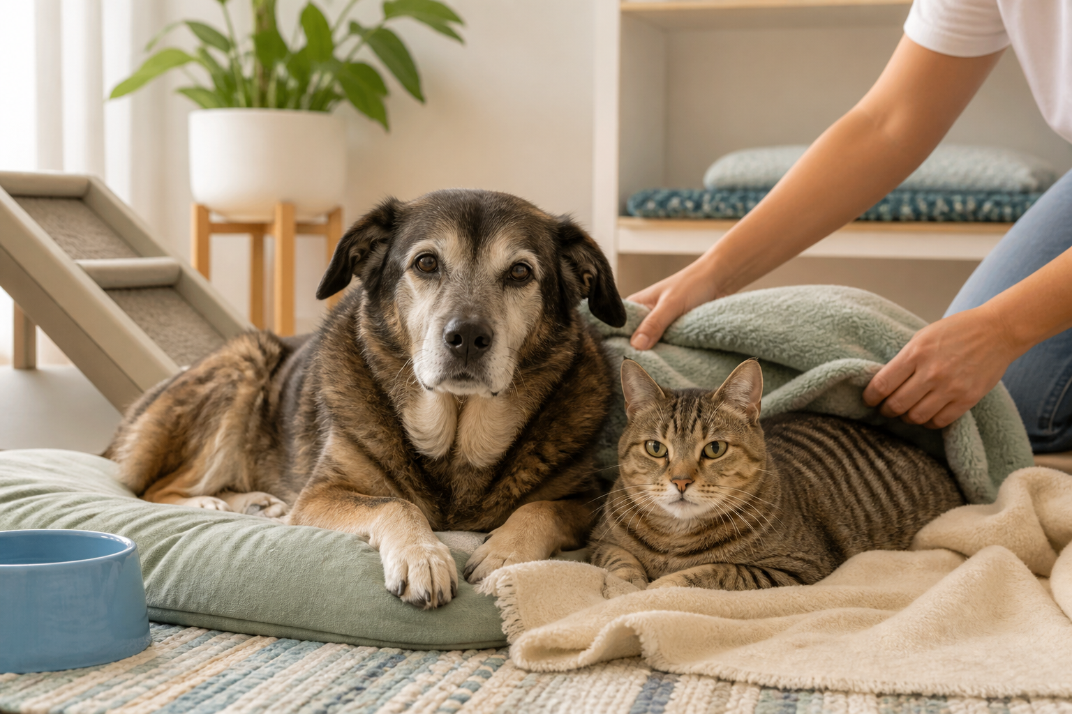 Adoção de cães e gatos idosos: como oferecer conforto, rotina e uma nova chance