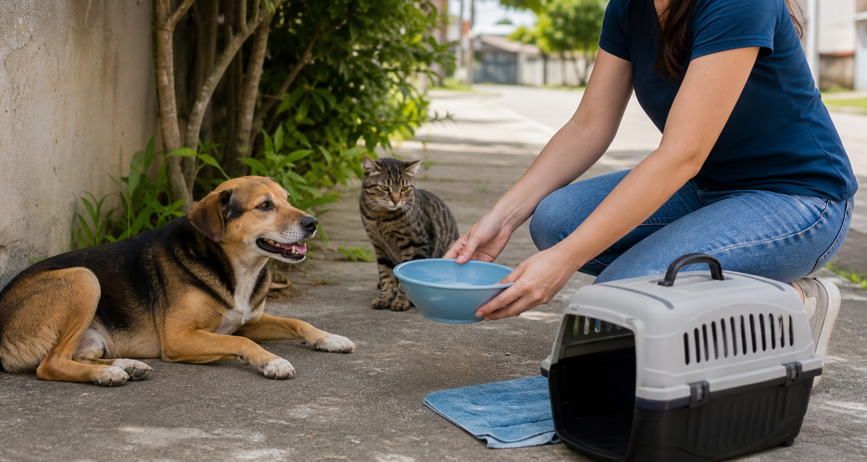 Encontrei um animal abandonado: passo a passo para ajudar com segurança
