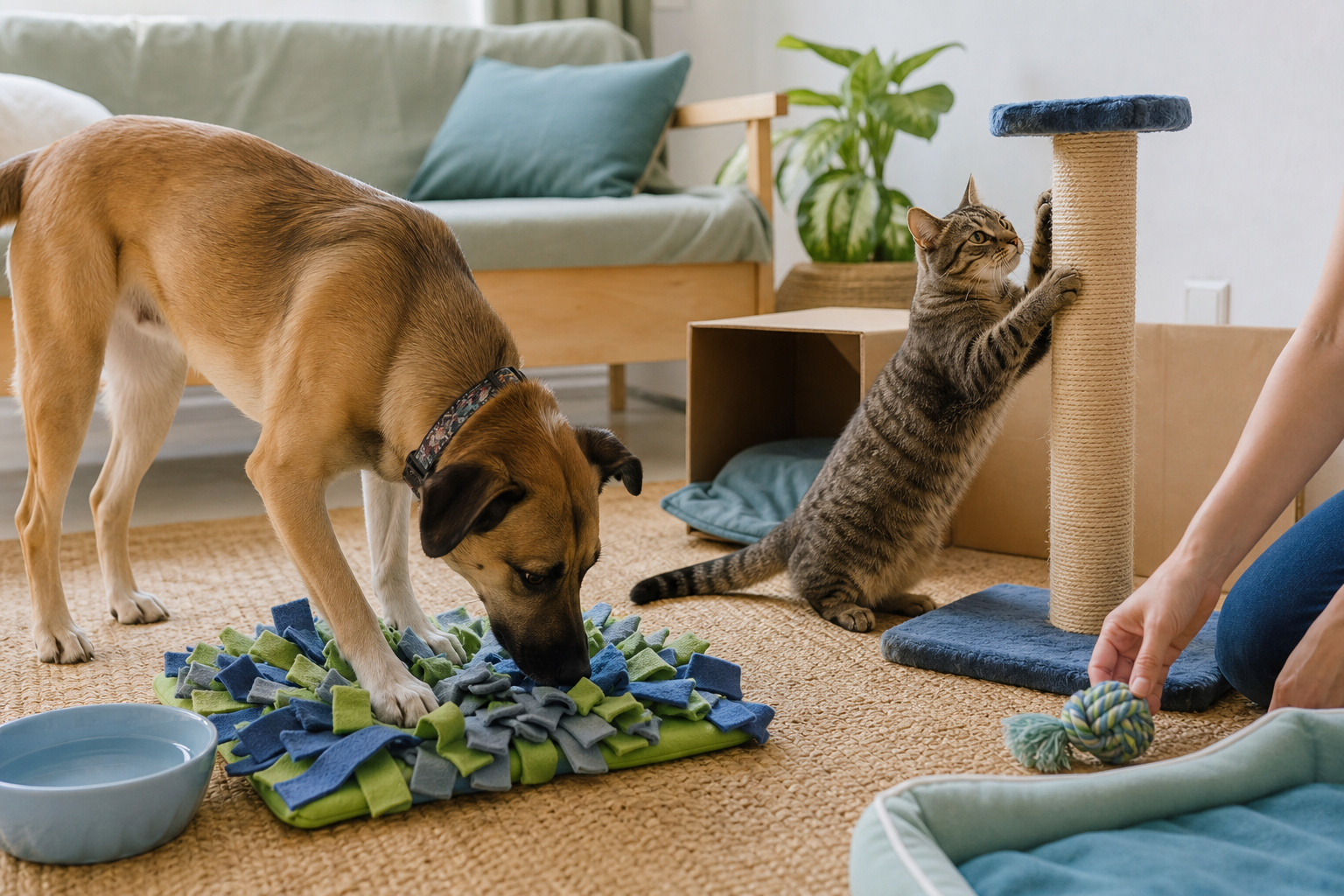 Enriquecimento ambiental: como reduzir estresse e melhorar a vida de cães e gatos
